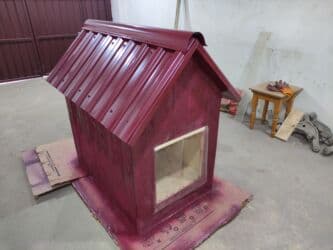 домик для кошки: Продаю будку для собаки, утепленная пеноплексом, двойные стены, новая — 4