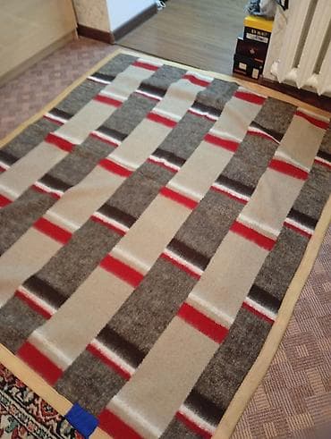 Плед, СССР, Б/у, Шерсть, Все сезоны