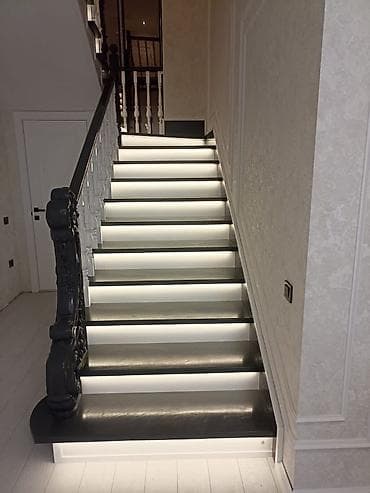 Лестницы и комплектующие на заказ: Деревянная лестница Для дома, Форма лестницы: Г-образная, Стиль: Классический — 5