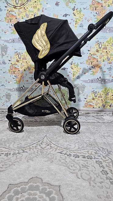 золото и бриллианты: Коляска, цвет - Черный, Б/у — 2