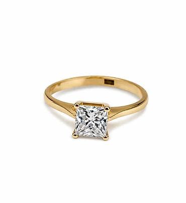 Кольцо из желтого золота 585 с бриллиантом ID: 6620 SKU: 33292 Ссылка