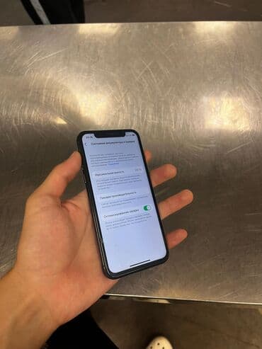 айфон xs max цена в бишкеке бу: IPhone X, Колдонулган, 64 ГБ, Black Titanium, Кулакчындар, Заряддоочу түзүлүш, Каптама, 100 % — 7
