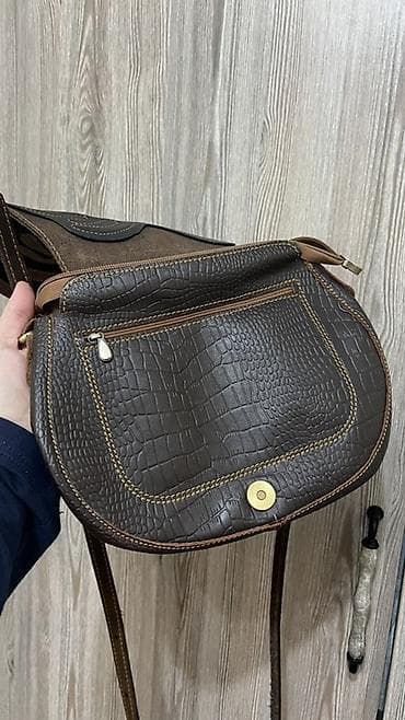 Аксессуарлар: Сумка Dastan Made in Kyrgyzstan из натуральной кожи с этническим — 2