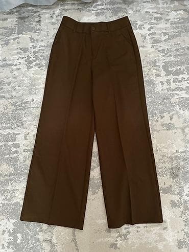 Личные вещи: Женские брюки палаццо — 2 пары 1) Черные в белую вертикальную полоску — 3