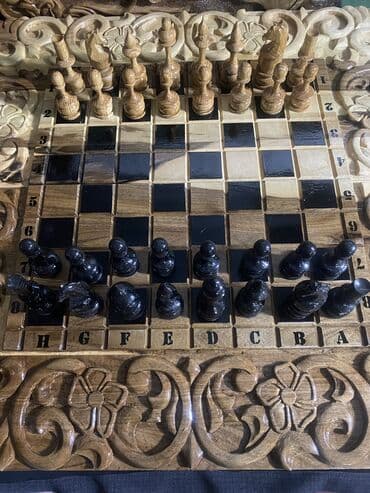 Зимний спорт: Шахматы НАРДЫ размеры 50/60/70 см Все в комплекте, Ручная работа — 8