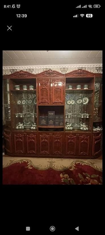 буфет кухня: Стенка-шкаф, Тип стенки-шкафа: Модульная, Для зала, Б/у, Особенности: Для хранения посуды — 1