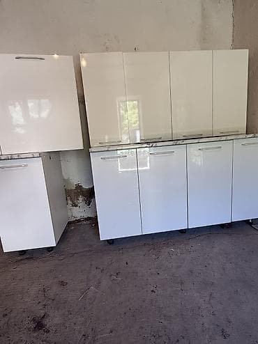 стенка кухный: Кухонный гарнитур, Б/у, цвет - Белый, Самовывоз — 1