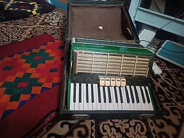 rc модели: Аккордеон «Лира» зелёного перламутрового цвета с клавиатурой пианино и — 2
