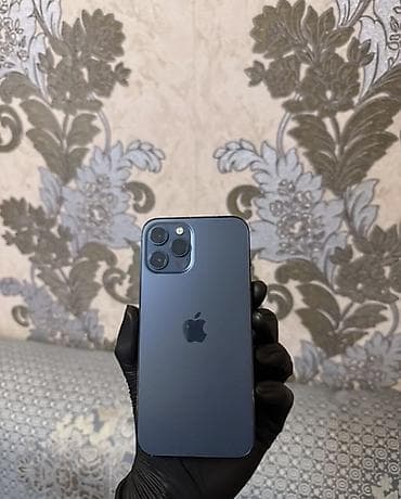 IPhone 12 Pro, Б/у, 128 ГБ, Синий, Чехол, 75 % at lalafo.kg IPhone 12 Pro, Б/у, 128 ГБ, Синий, Чехол, 75 %
