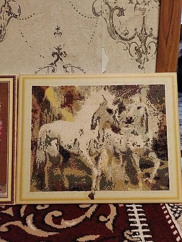 багетная: Картины ручной работы “алмазная мозаика” в рамах. - Сюжеты: букеты — 3