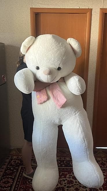 подушка смайлик: Огромный плюшевый мишка - Размер: приблизительно 170 - Цвет: белый — 2