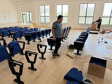 стол для зала в бишкеке: Аудиторное/зрительное кресло с откидным столиком - Тип: стационарное — 9