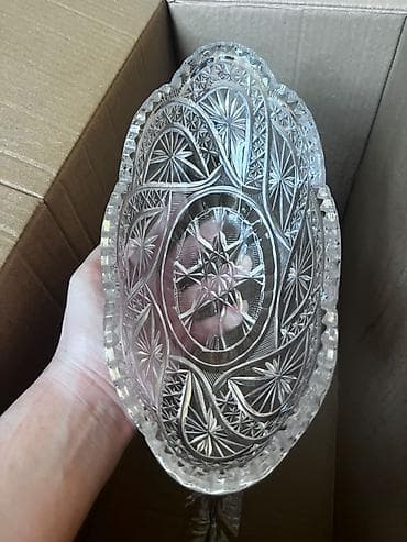 хрустальный графин: Набор из граненого стекла/хрусталя в классическом стиле: - Овальная — 1