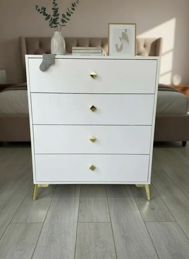 штора для душ: Комод для одежды, Без зеркала, цвет - Белый — 1