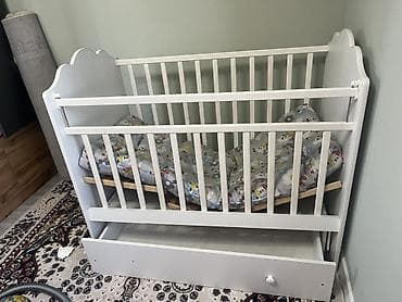 купить манеж бу: Манеж-кровать, Б/у, Раскладной, Дерево — 4