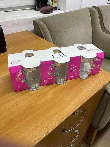 кеги пивные: Набор стеклянных кружек LAV ADA — 6 штук - Материал: закалённое — 1