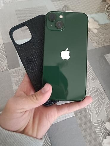IPhone 13, Б/у, 128 ГБ, Зеленый, Защитное стекло, Чехол, 87 %
