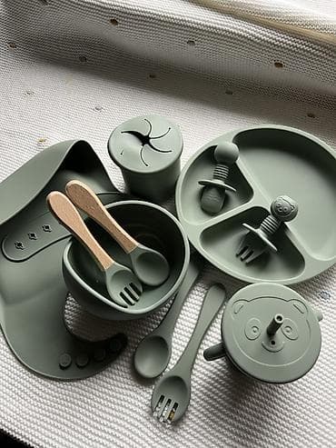 Детский набор для кормления из пищевого силикона Что внутри (в — 4
