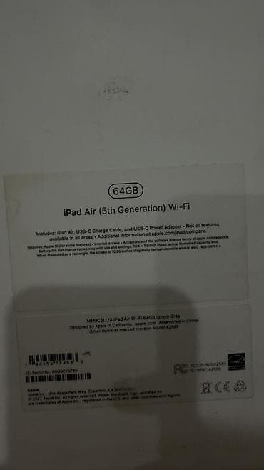 ipad m4: IPad Air (5‑го поколения) Wi‑Fi, 64 ГБ, Space Gray - Модель: A2588 — 3