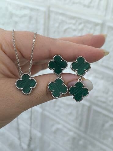 свадебное платье для высокой невесты: Серебряные серьги, Проба 925, Женские, Новый — 1