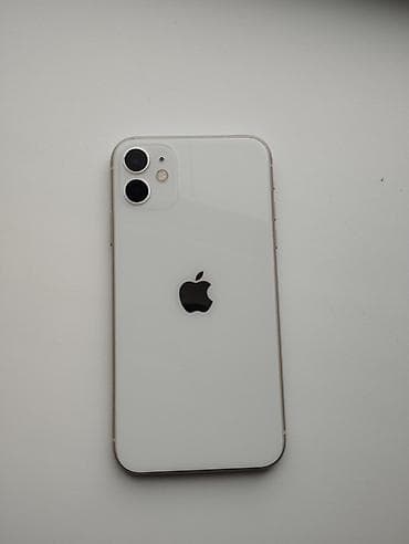 iphone hr: IPhone 11, Б/у, 128 ГБ, Белый, Чехол, Коробка, 100 % — 1