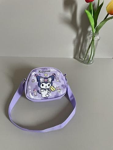 american eagle: Детская сумочка через плечо Kuromi (фиолетовая,розовая). Рюкзак — 1