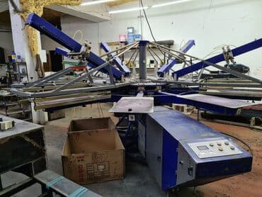 печать на футболках оборудование купить: Трафаретный автомат, турецкий 6 печатных головок, 10 столов, 1 промеж — 2
