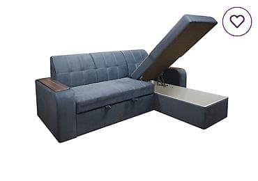 Стильный, удобный и практичный диван с оттоманкой в бирюзовом цвете и