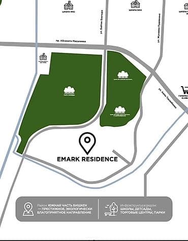 квартира тынчтык конушу: Курулуп жатат, 3 бөлмө, 100 м² — 2