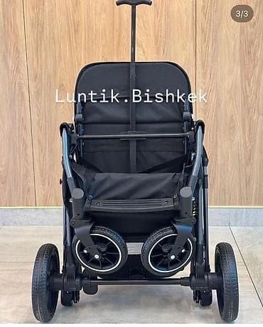 новые детские коляски: Коляска, цвет - Черный — 2