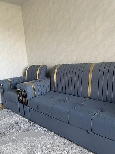 офисный диван: Комплект мягкой мебели, цвет - Серый — 5