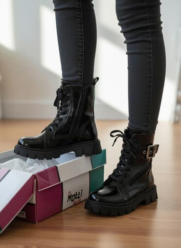 ортопедическая обувь детская: Ботинки для девочек ThiMotti б/у. Размер 33. Лакированная натуральная — 1