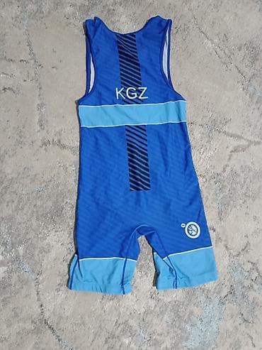 Спорт жана эс алуу: Борцовский трико Asics, сборной Кыргызстана (KGZ) - Цвет: синий с — 2