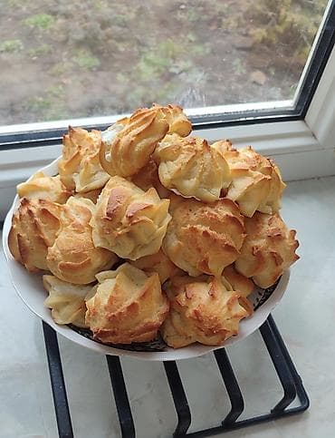 оптом овощи и фрукты: Домашняя выпечка на заказ. Ассортимент: заварные-1кг-700с(26-27шт) — 1