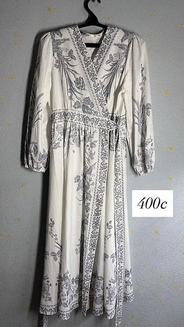 Повседневное платье, Длинная модель, На запах