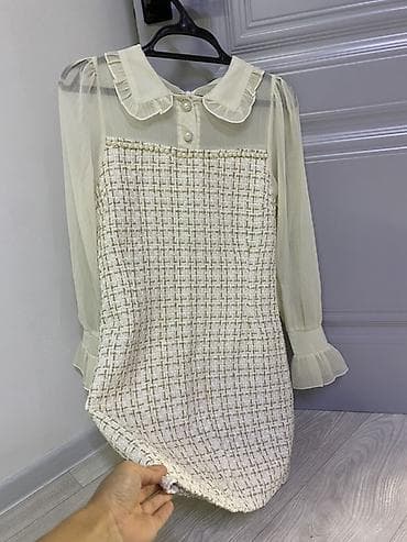 юбка и футболка: Юбка, Модель юбки: Прямая, Мини, По талии, На запах — 7