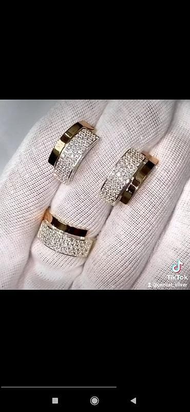 Серебро с золотом 925 пробы Камни Фианиты Размеры имеются Есть