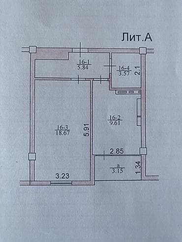 Недвижимость: 1 комната, 41 м², Таатан ТЦ Элитка, 5 этаж, Дизайнерский ремонт — 3