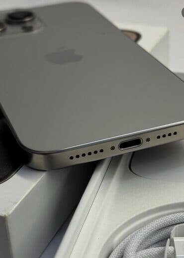 компь: IPhone 15 Pro Max, Колдонулган, 256 ГБ, Natural Titanium, Заряддоочу түзүлүш, Куту, 90 % — 3