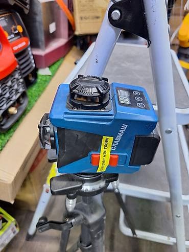 лазер нивелир: Лазерный уровень "СЛАВМАШ" синего цвета, оснащенный черными вставками — 1