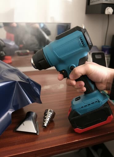 набор инструментов форсе: Аккумуляторный термофен (строительный фен) с дисплеем Описание: - — 1