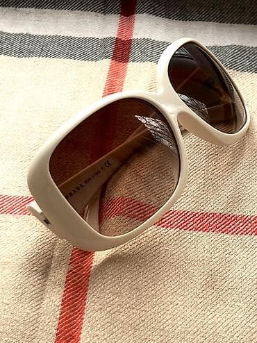 Кошельки: Солнцезащитные очки очки, Prada, Унисекс, Нестандартные, Линзы поляризованные, Б/у — 1