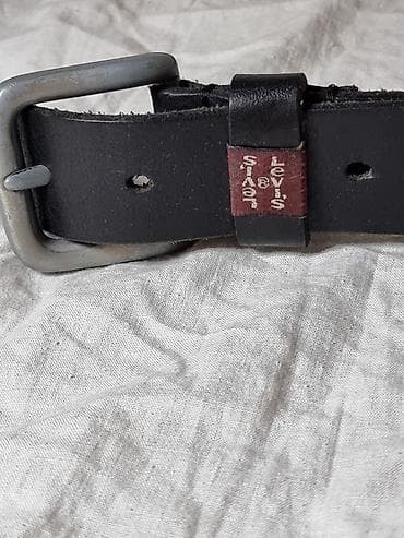 ремень синий: Ремень, LeviS, Материал: Натуральная кожа, Мужские, Новый — 5
