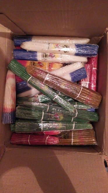 свечи церковные оптом: Иерусалимские свечи 5 видов парафиновых (желтые — 3