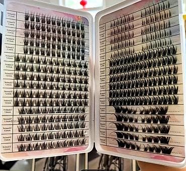 резка дерево: Пучковые накладные ресницы в кейсе - Набор пучков для — 1