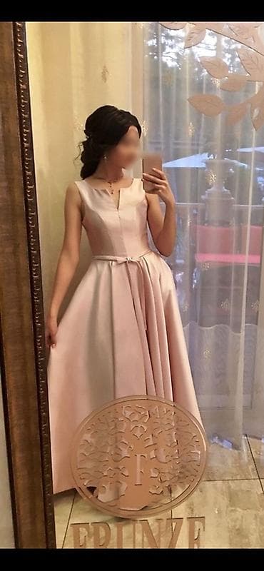 Вечернее платье в пол, нежно‑розовый оттенок, идеально для выпускного — 2