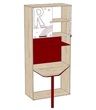 ученический стол с полками: Парта, Б/у, С полками, Детская, ДСП, Самовывоз, цвет - Белый — 2