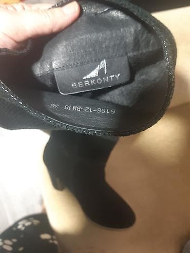 кожа бишкек: Сапоги, 38, Berkonty, Новый, цвет - Черный, Самовывоз — 5