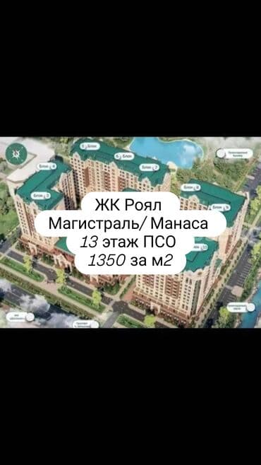 арча бешик квартира издейм: 3 бөлмө, 141 м², Элитка, 13 кабат, ПСО (өзү оңдоп түзөтүп бүтүү үчүн) — 1