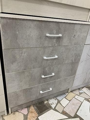 органайзеры для хранения одежды: Комод для одежды, Новый, Без зеркала, ЛДСП, цвет - Серый, Бесплатная доставка — 3